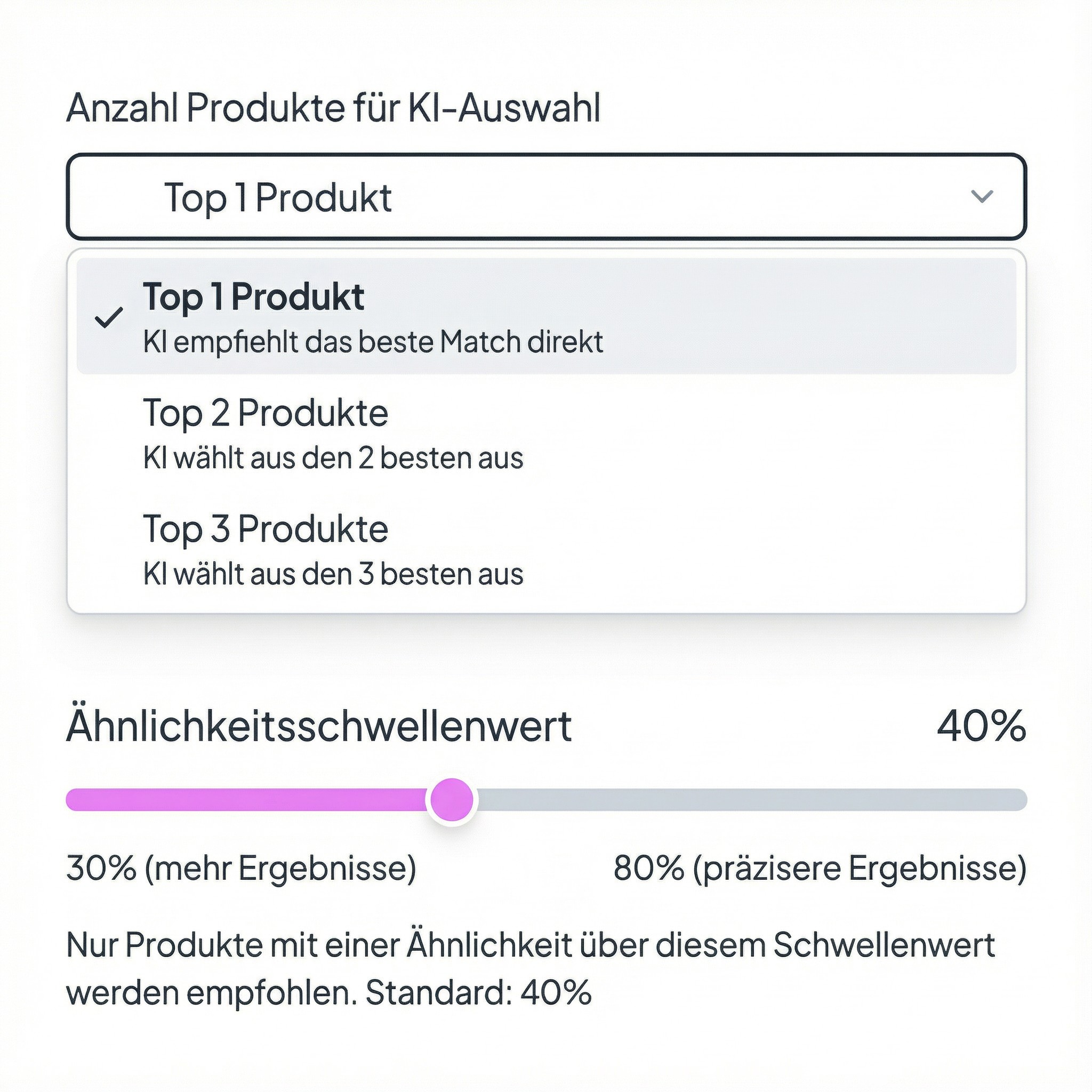 Präzise
Auswahlsteuerung